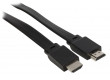 Plochý High Speed HDMI Kabel s Ethernetem HDMI Konektor - HDMI Konektor 1,00 m, černý